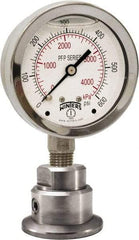 Winters - 2-1/2" Dial, 1/4 Thread, 0-300 Scale Range, Pressure Gauge - Bottom Connection Mount, Accurate to 1.5% of Scale - Caliber Tooling