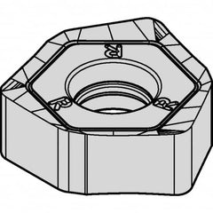 Kennametal - XNGJ43 LD Grade KCSM40 Carbide Milling Insert - AlTiN/TiN Finish, 4.5mm Thick, 12mm Inscribed Circle - Caliber Tooling