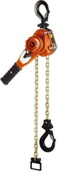 CM - 1,500 Lb Lifting Capacity, 20' Lift Height, Lever with Overload Protection Hoist - Made from Chain, 45 Lb Avg Pull to Lift Rated Load, 1 Chain - Caliber Tooling