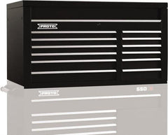 Proto - 12 Drawer Top Tool Chest - 50" Wide x 25-1/4" Deep x 27" High, Steel, Black - Caliber Tooling