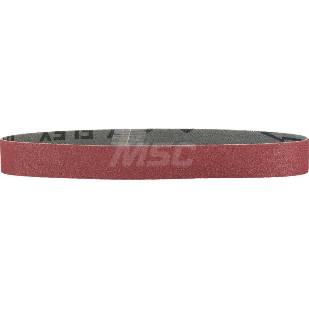 Abrasive Belt: 1-3/16″ Width, 21″ OAL, 180 Grit, Aluminum Oxide Coated, Dry