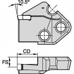 Kennametal - Right Hand Cut Indexable Grooving Cartridge - EG0600M06P04 Insert Style - Caliber Tooling