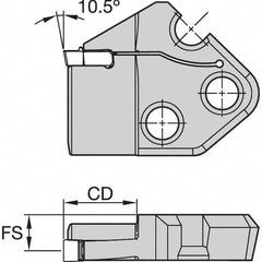 Kennametal - Right Hand Cut Indexable Grooving Cartridge - EG0600M06P04 Insert Style - Caliber Tooling