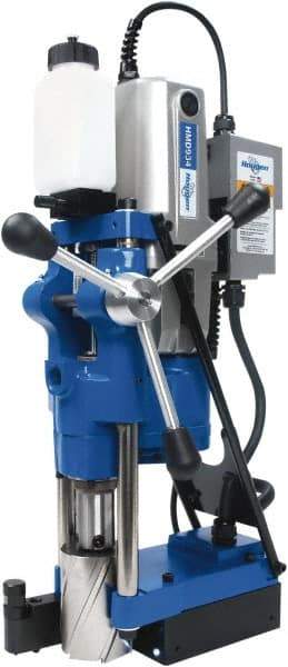 Hougen - 3/4" Chuck, 4" Travel, Portable Magnetic Drill Press - 70, 120, 200 & 332 RPM, 13 Amps, 1553 Watts, 115 Volts, 2' Cord Length - Caliber Tooling