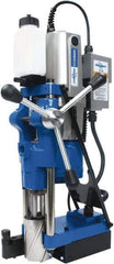 Hougen - 3/4" Chuck, 4" Travel, Portable Magnetic Drill Press - 70, 120, 200 & 332 RPM, 13 Amps, 1553 Watts, 115 Volts, 2' Cord Length - Caliber Tooling