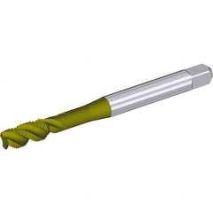 Kennametal - 7/16-20 3 Flute 2B Modified Bottoming Spiral Flute Tap - Cobalt, Oxide Finish, 100mm OAL, Right Hand Flute, Right Hand Thread - Caliber Tooling