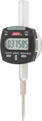 SPI - 0 to 1" Range, 0.00005" Graduation, Electronic Drop Indicator - Flat & Lug Back, Accurate to 0.0002", Inch & Metric System, Digital Display - Caliber Tooling