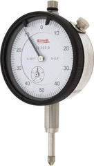 SPI - 1/2" Range, 0-50-0 Dial Reading, 0.001" Graduation Dial Drop Indicator - 2.2" Dial, 0.1" Range per Revolution, 0.002" Accuracy, Revolution Counter, Includes NIST Traceability Certification - Caliber Tooling