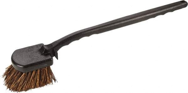 Harper Brush - 2-1/4" Bristle Length, Palmyra Utility Scrub Brush - 3-1/2" x 3-1/2" Long x 3" Wide Head, 20" OAL, Easy Grip Handle, Black, Polypropylene Block - Caliber Tooling