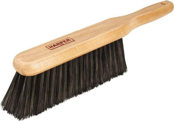 Harper Brush - 14" OAL, Synthetic Counter Brush - 2-1/4" Bristle Length, 8" Long x 1-3/4" Wide Head, Straight Wood Handle, Black & Red - Caliber Tooling