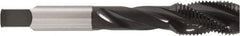 Accupro - #4-40 3 Flute Bottoming Spiral Flute Tap - Vanadium High Speed Steel, Oxide Finish, 1-7/8" OAL, Right Hand Flute, Right Hand Thread, H4 - Caliber Tooling