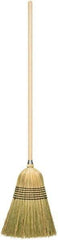 Harper Brush - 56" OAL Corn Bristle Broom - 39" Long Wood Handle, 17" Bristle Length, 14" Wide - Caliber Tooling