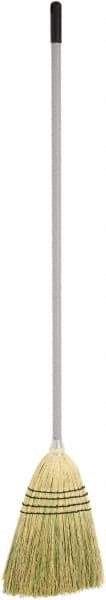 Harper Brush - 53-1/2" OAL Corn Blend Bristle Broom - 39" Long Metal Handle, 14-1/2" Bristle Length, 10" Wide - Caliber Tooling