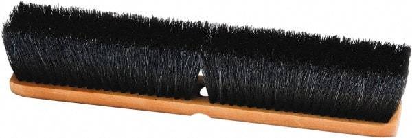 Harper Brush - 36" Medium Duty Synthetic Push Broom - 3" Bristle Length, Wood Block, Threaded Handle Connection, Handle Sold Separately - Caliber Tooling