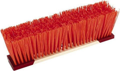 Harper Brush - 16" Rough Surface Synthetic Push Broom - 4" Bristle Length, Wood Block, Bolt-On Handle Connection, Handle Sold Separately - Caliber Tooling