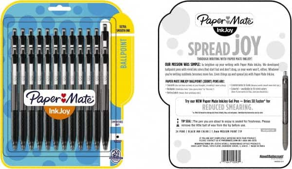 Paper Mate - 1mm Ball Point Retractable Ball Point Pen - Black - Caliber Tooling