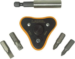 Lang - 6 Piece, Black/Orange Ratcheting Bit Driver Set - For Use with Various Applications - Caliber Tooling