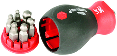7 Piece - Stubby SoftFinish® Grip Bit Holder Set -- 1/8; 9/64; 5/32; 3/16; 7/32; & 1/4 Bits - Ball End Hex Bits - Caliber Tooling