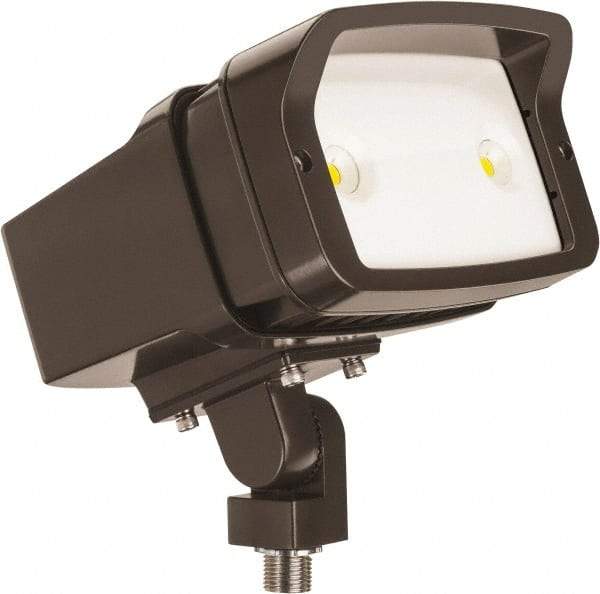 Lithonia Lighting - 120/277 Volt, 23.47 Watt, LED Floodlight Fixture - Wall Mount, 8.3" Long x 7" Wide x 6.9" High, Aluminum Housing - Caliber Tooling