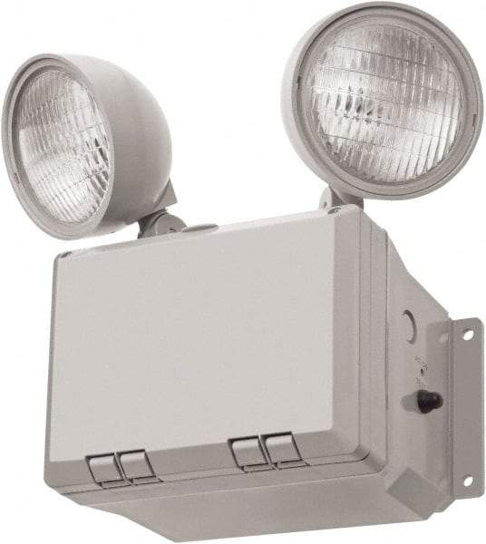 Lithonia Lighting - 2 Heads, 120/277 VAC, Thermoplastic, LED Emergency Light - 2.7 Watts, 8-3/8" Long x 12-7/8" High x 6" Wide, Sealed Nickel Cadmium Battery - Caliber Tooling