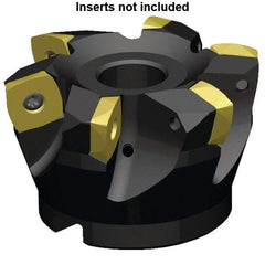 Kennametal - 13 Inserts, 160mm Cutter Diam, 3.5mm Max Depth of Cut, Indexable High-Feed Face Mill - 40mm Arbor Hole Diam, 63mm High, 7792VXE16 Toolholder, XE..160512.. Inserts, Series 7792VX - Caliber Tooling