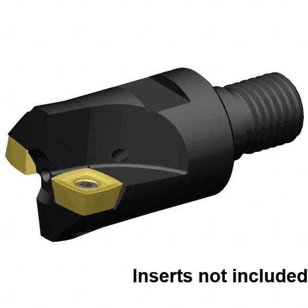 Kennametal - 32mm Cut Diam, 2.5mm Max Depth, M16 29mm Shank Diam, Modular Connection Indexable High-Feed End Mill - Screw Holding Method, XD..1205..R Insert, 7792VXD12 Toolholder, Through Coolant - Caliber Tooling