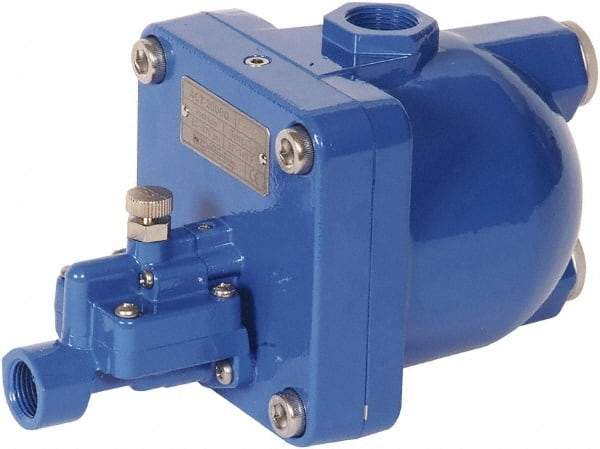 PRO-SOURCE - 3/4" Inlet, Zero Air Loss Condensate Drain Valve - 1/2" NPT Outlet, 87 to 175 psi - Caliber Tooling