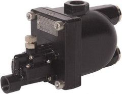 PRO-SOURCE - 1/2" Inlet, Zero Air Loss Condensate Drain Valve - 3/8" NPT Outlet, 87 to 175 psi - Caliber Tooling