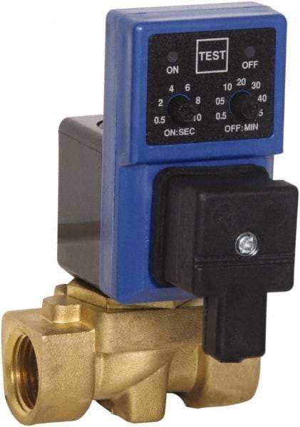 PRO-SOURCE - 1/4" Inlet, Electronic Condensate Drain Valve - 1/4" NPT Outlet, 230 psi - Caliber Tooling