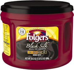 Folgers - Coffee, Black Silk, 24.2 oz Canister, 6/Carton - Caliber Tooling