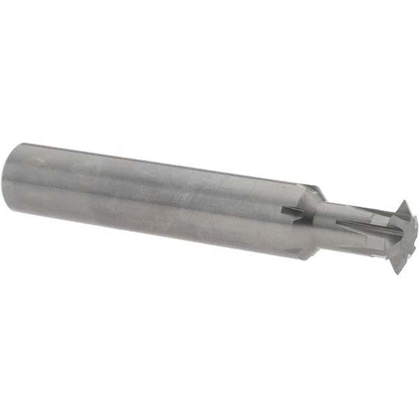 Accupro - 1/2° 1/2" Cut Diam, 0.109" Cut Width, 1/2" Shank, Solid Carbide Double-Angle Cutter - Caliber Tooling