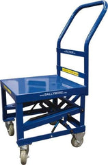 Ballymore - 400 Lb Capacity, 20" Wide x 27" Long x 42" High Mobile Cart - 1 Shelf, Steel, 2 Rigid/2 Swivel Casters - Caliber Tooling