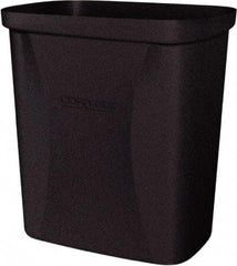 Made in USA - 10 Qt Black Rectangle Trash Can - Polyethylene, None Graphic, Lid Not Included - Caliber Tooling