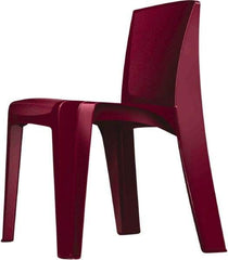 Made in USA - Polyethylene Plum Stacking Chair - Plum Frame, 21" Wide x 21" Deep x 30" High - Caliber Tooling