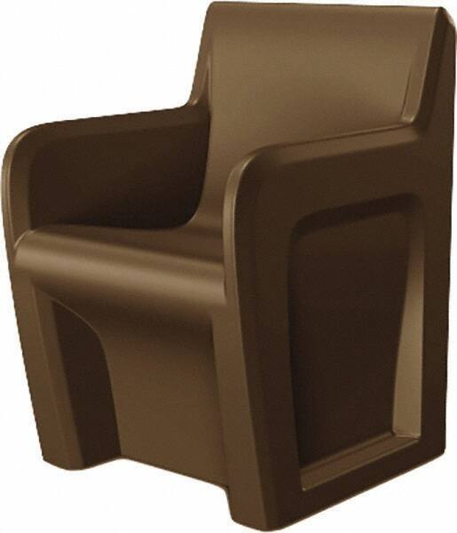 Made in USA - Brown Polyethylene Guest Chair - 24" Wide x 33" High - Caliber Tooling