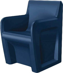 Made in USA - Slate Blue Polyethylene Guest Chair - 24" Wide x 33" High - Caliber Tooling