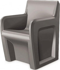 Made in USA - Grey Polyethylene Guest Chair - 24" Wide x 33" High - Caliber Tooling