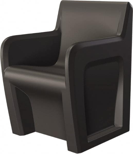 Made in USA - Black Polyethylene Guest Chair - 24" Wide x 33" High - Caliber Tooling