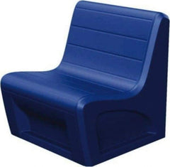 Made in USA - Slate Blue Polyethylene Guest Chair - 31" Wide x 33" High - Caliber Tooling