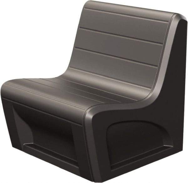 Made in USA - Black Polyethylene Guest Chair - 31" Wide x 33" High - Caliber Tooling