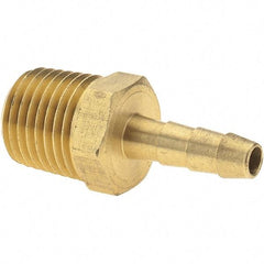 Value Collection - 1/4 NPT Thread Hose Barb x Male NPT Connector - 3/16" ID Hose, Brass - Caliber Tooling