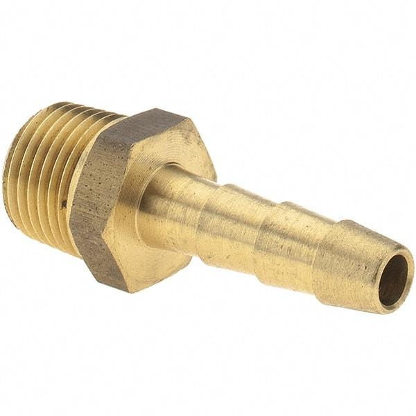 Value Collection - 1/8 NPT Thread Hose Barb x Male NPT Connector - 3/16" ID Hose, Brass - Caliber Tooling