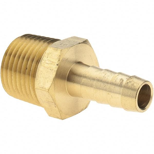 Value Collection - 1/2 NPT Thread Hose Barb x Male NPT Connector - 3/8" ID Hose, Brass - Caliber Tooling