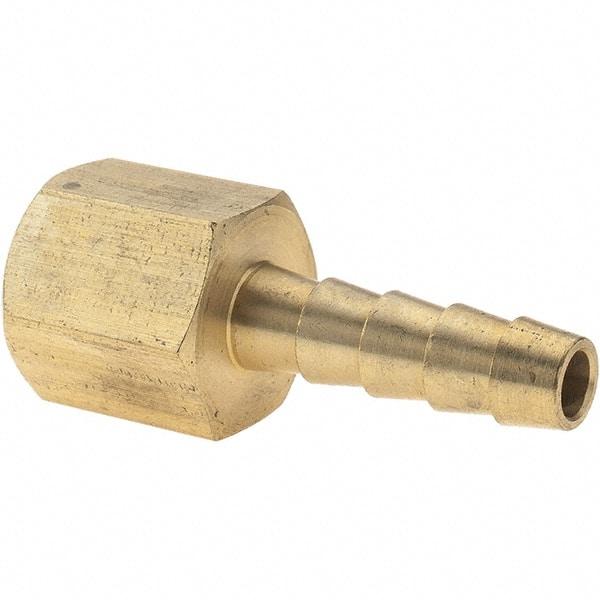 Value Collection - 1/4 NPT Thread Hose Barb x Female NPT Connector - 1/4" ID Hose, Brass - Caliber Tooling