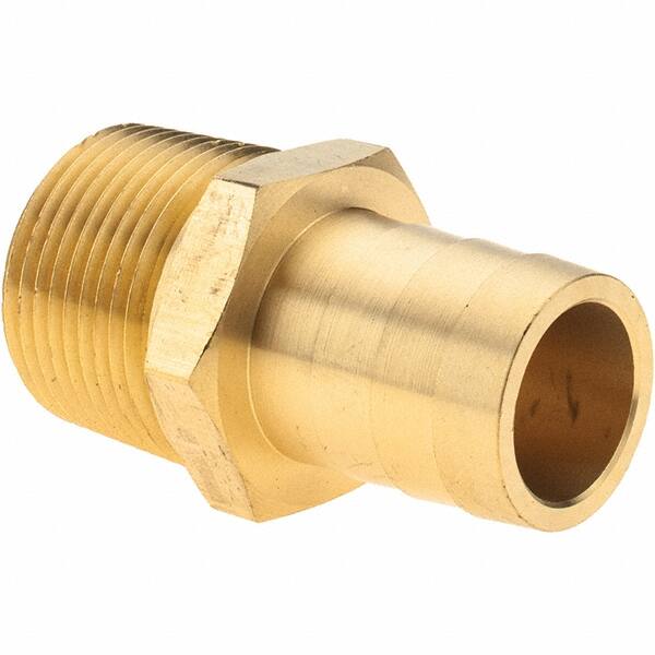 Value Collection - 1 NPT Thread Hose Barb x Male NPT Connector - 1" ID Hose, Brass - Caliber Tooling