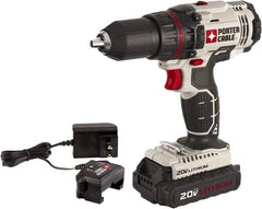 Porter-Cable - 20 Volt 1/2" Chuck Mid-Handle Cordless Drill - 0-350 & 0-1500 RPM, Keyless Chuck, Reversible, 1 Lithium-Ion Battery Included - Caliber Tooling