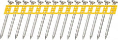 DeWALT - 13 Gauge 0.102" Shank Diam 1-1/2" Long Concrete Nails for Power Nailers - Steel, Zinc Finish, Smooth Shank, Angled Stick Plastic Collation, Round Head - Caliber Tooling