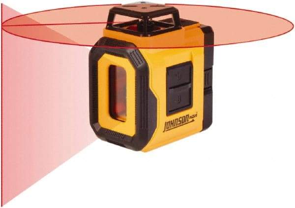 Johnson Level & Tool - 2 Beam 50' Max Range Self-Leveling Laser - Red Beam, 3/16" at 30' Accuracy - Caliber Tooling