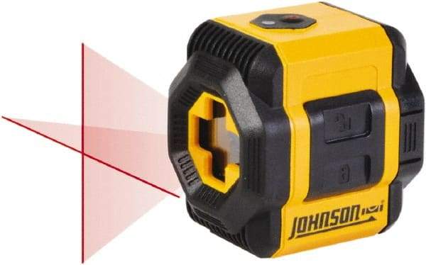 Johnson Level & Tool - 2 Beam 30' Max Range Self Leveling Cross Line Laser - Red Beam, 3/16" at 30' Accuracy - Caliber Tooling