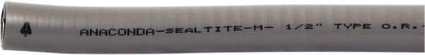 Anaconda Sealtite - 1-1/4" Trade Size, 250' Long, Flexible Liquidtight Conduit - Galvanized Steel & PVC, 1-1/4" ID, Gray - Caliber Tooling